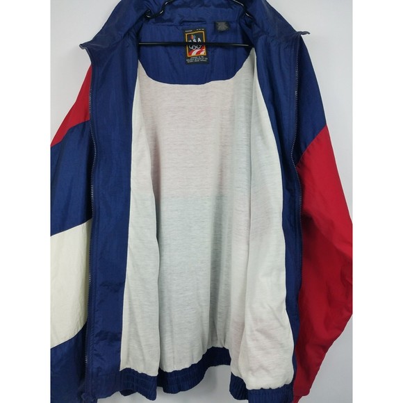 VTG JC Penny USA Olympics Windbreaker Jacket Sz XL Red White Blue Extremely Rare - Picture 9 of 11